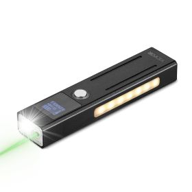 EDC Flat Flashlight, 3-in-1 High Lumens LED Flashlight with Green Beam, IPX4 Waterproof Rechargeable Flash Light for Office Presentation, Hiking