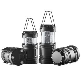 LED Camping Lanterns, 4 Pack, Magnetic Base, Battery Powered Lights, Lightweight Hanging Collapsible Lights, Ideal for Outdoor Camping Hiking