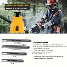 Hainsaw Teeth Sharpener, Portable Chain Saw Sharpener Tool, Chainsaw Sharpener Universal Chain Saw Blade Sharpener (Style: Electric chain saw)