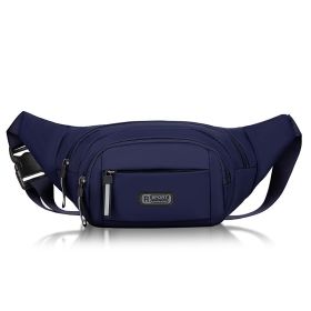 Men's Multifunctional Waist Bag Wear-resistant Waterproof Crossbody Bags (Option: Blue)